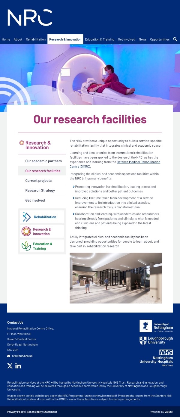 National Rehabilitation Centre website