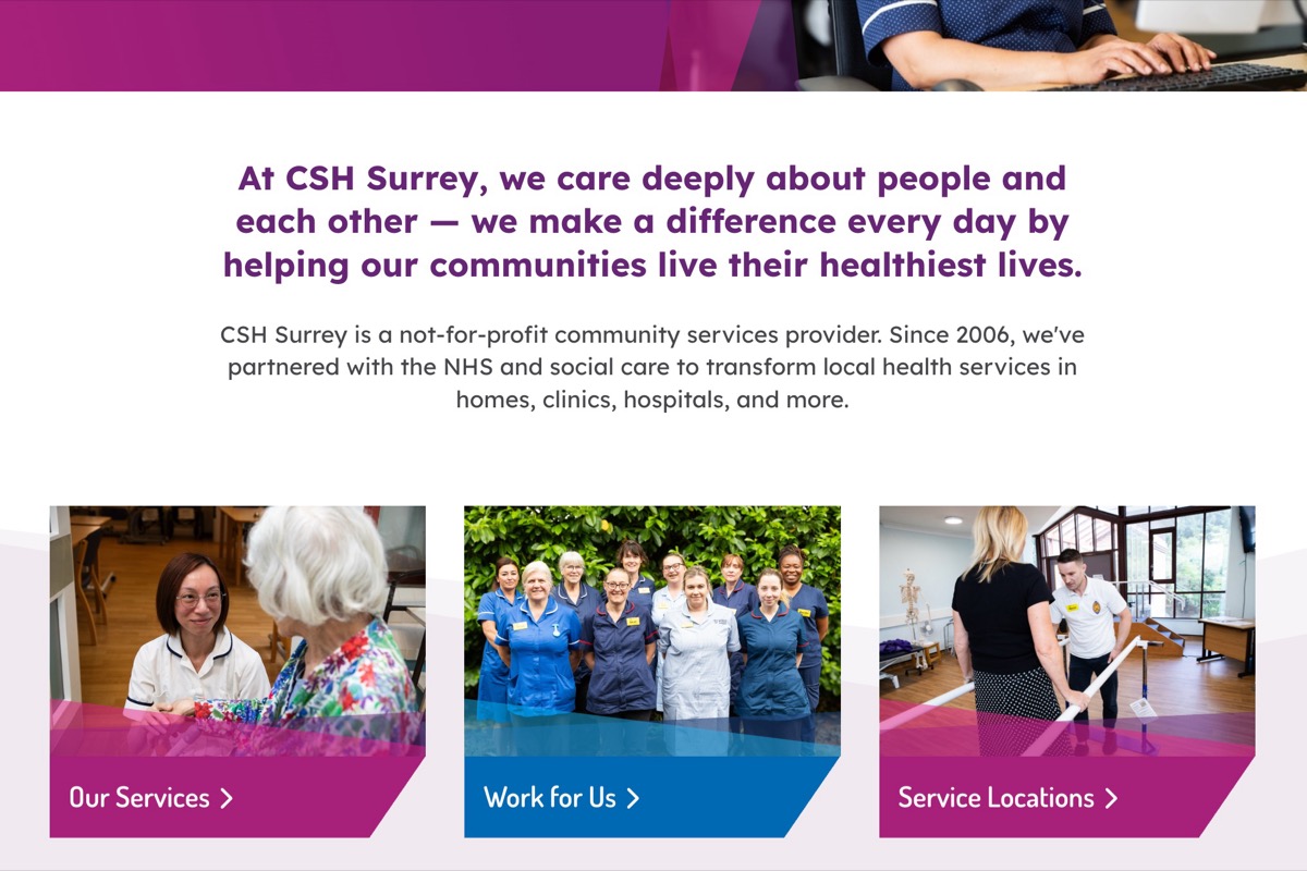 CSH Homepage menu