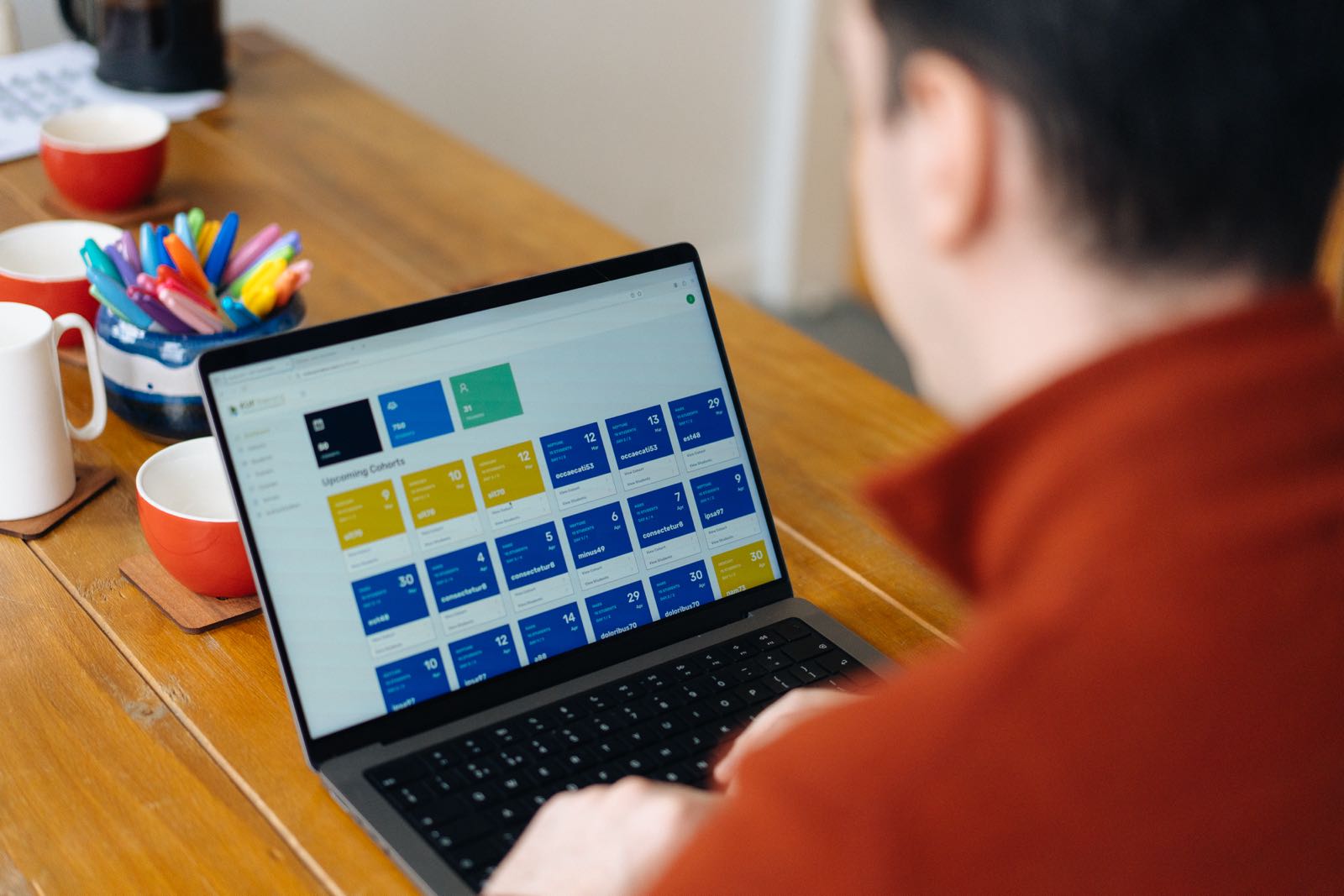 A laptop screen with the KUF management tool in action