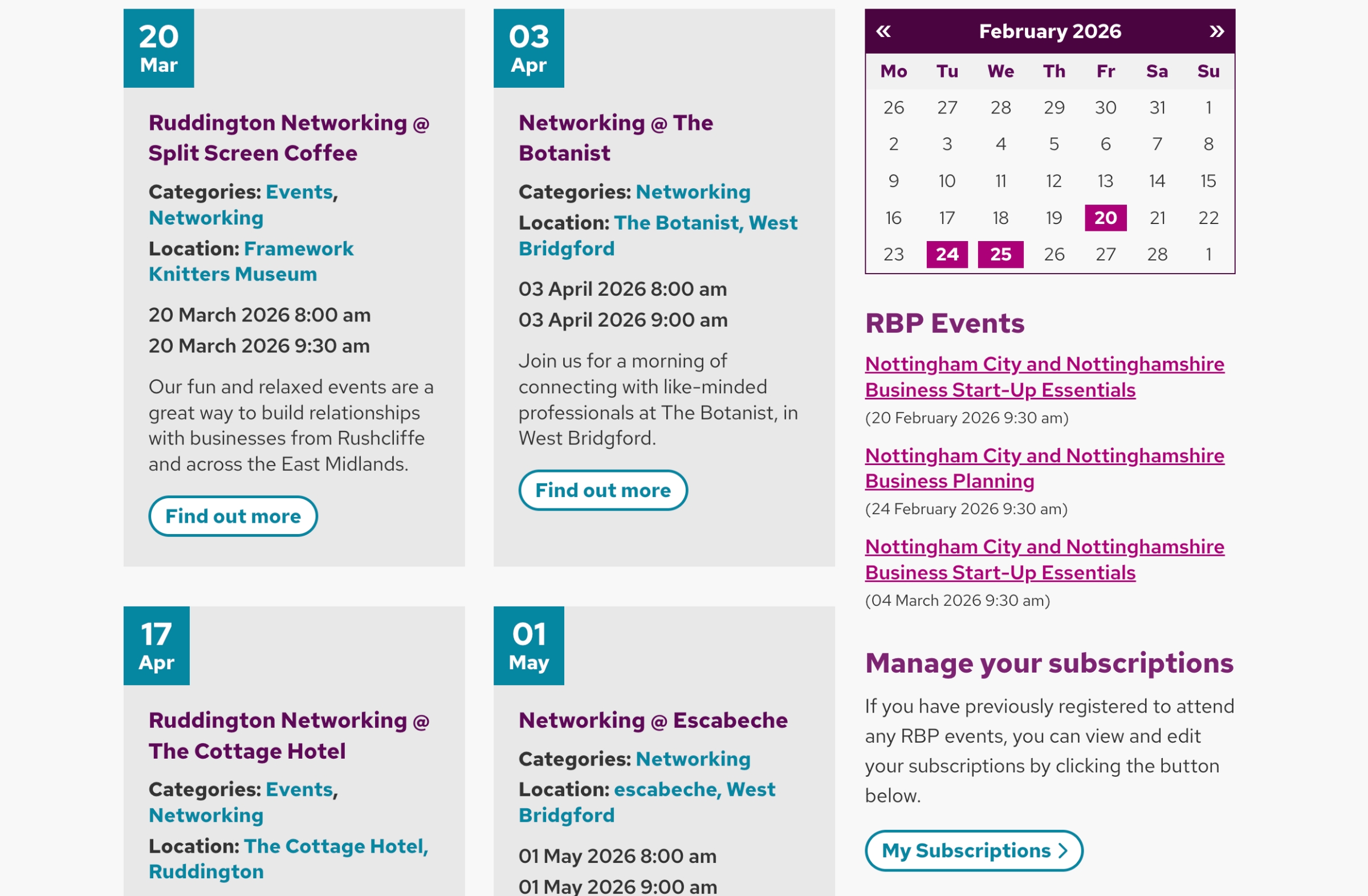 RBP Events