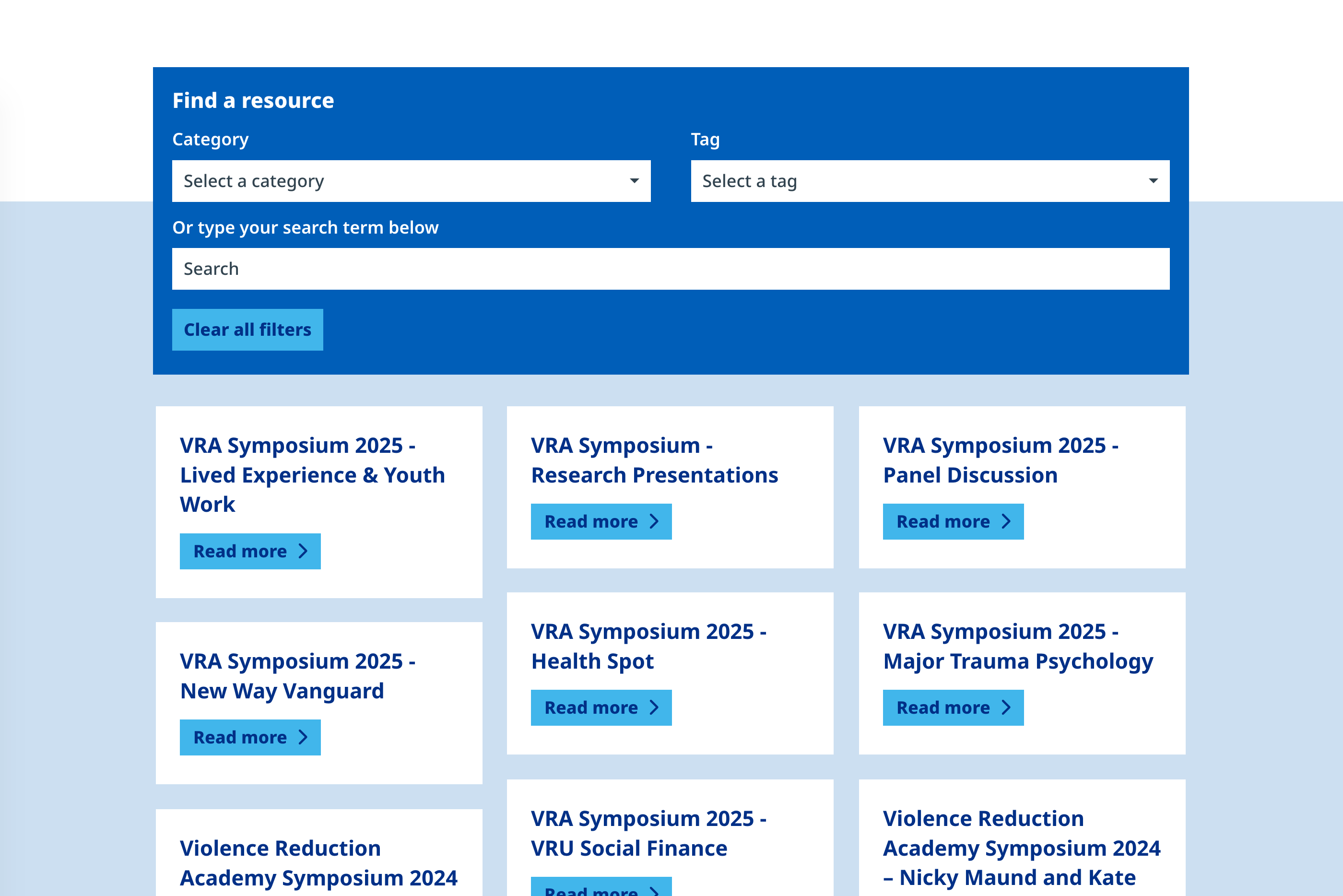 VRA Resources Screenshot
