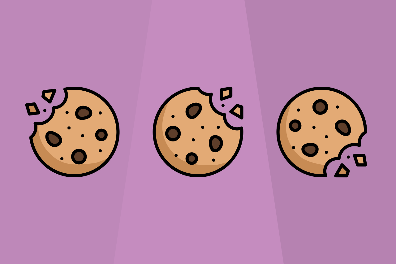 Illustration of three cookies